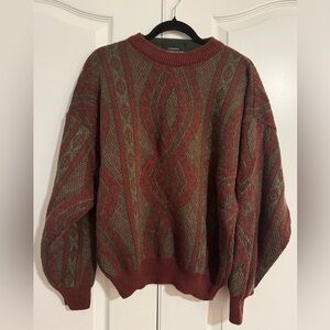 GENERRA Red and Green Knit Sweater